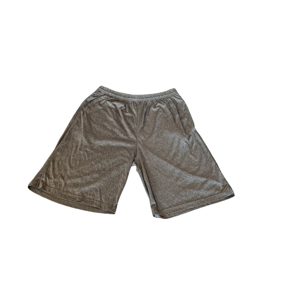 Champion Mens 2XL Charcoal Grey Heathered Athletic Performance Shorts 9in Inseam